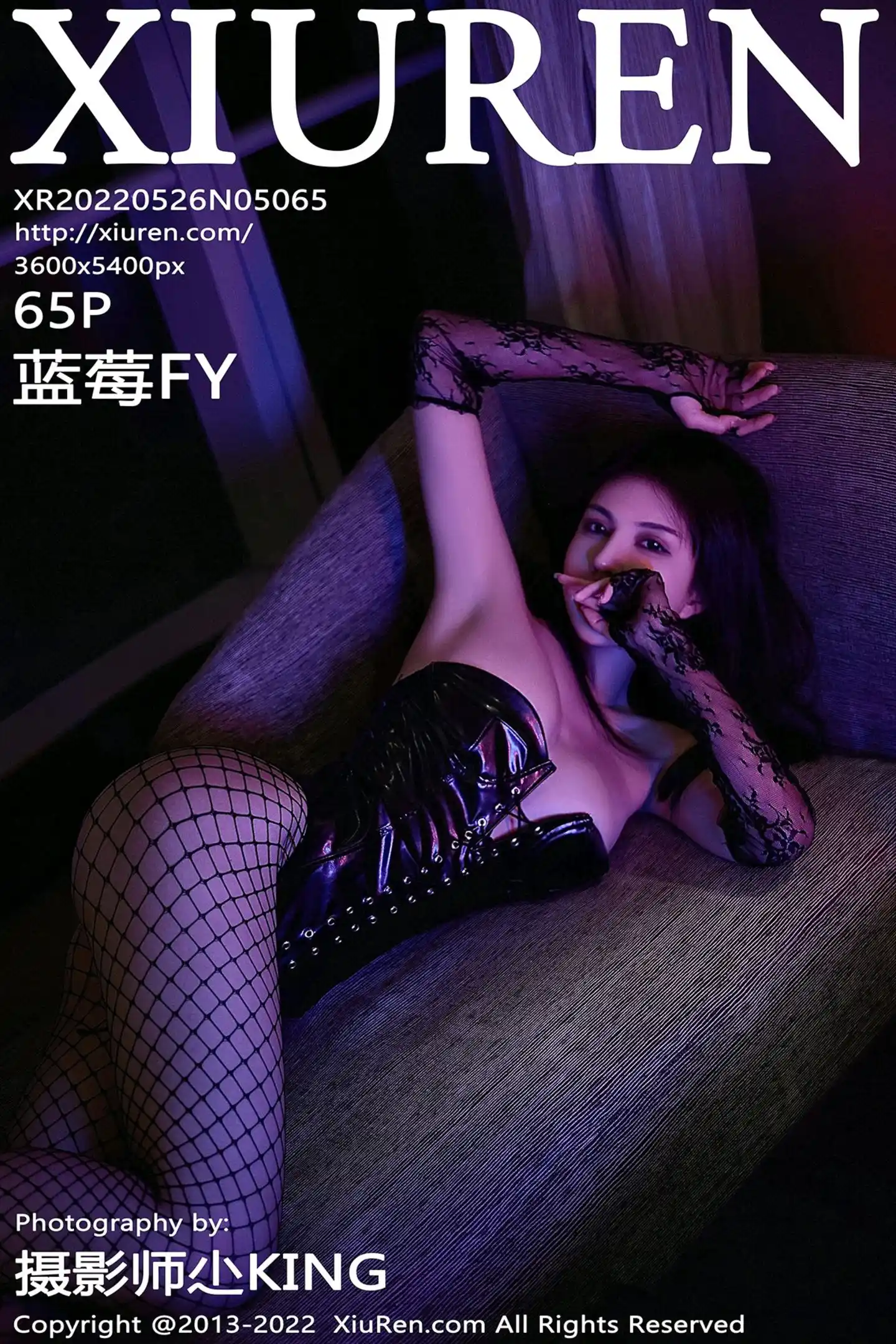 [XiuRen秀人网]No.5065_模特蓝莓FY私房暗色灯光下低胸连体衣配黑丝渔网撩人诱惑写真65P-秀人网 - XiuRen.Space